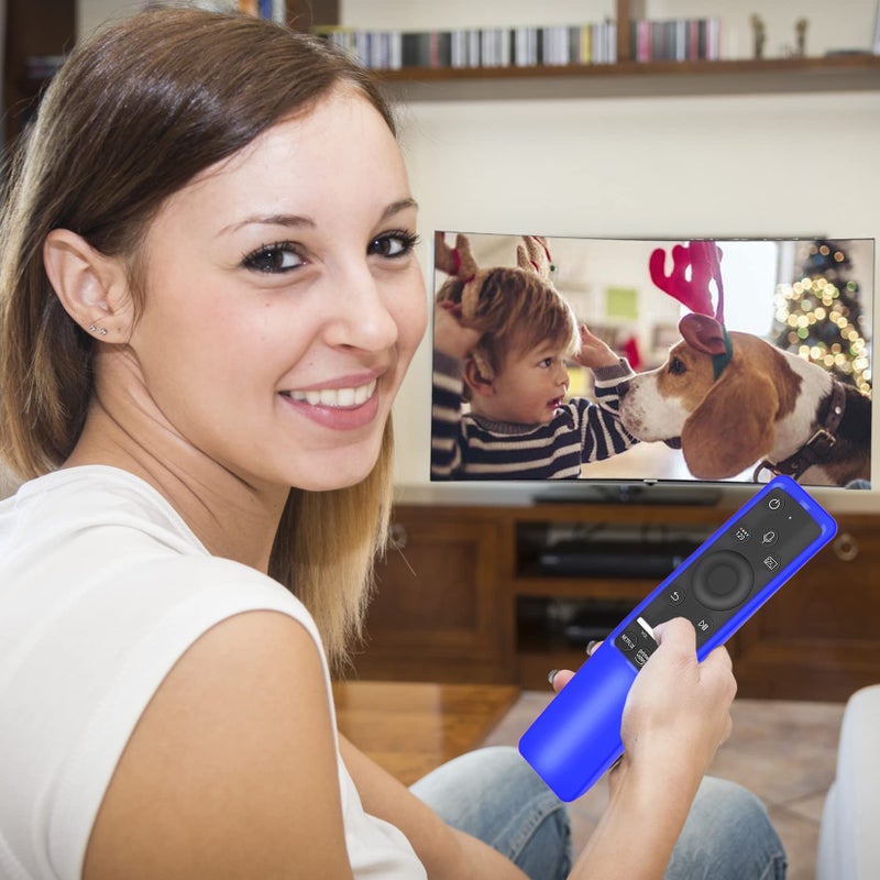 Lambcare Case Compatible with Samsung Smart TV Remote Controller BN59 Series, Light Weight Silicone Cover Protector Shockproof Anti-Slip Remote Skin Sleeve - Blue - Image 2